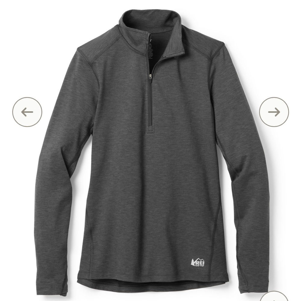 REI Lightweight Charcoal Half-Zip Pullover